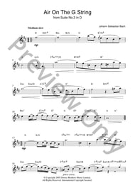 Air on the G String piano sheet music cover